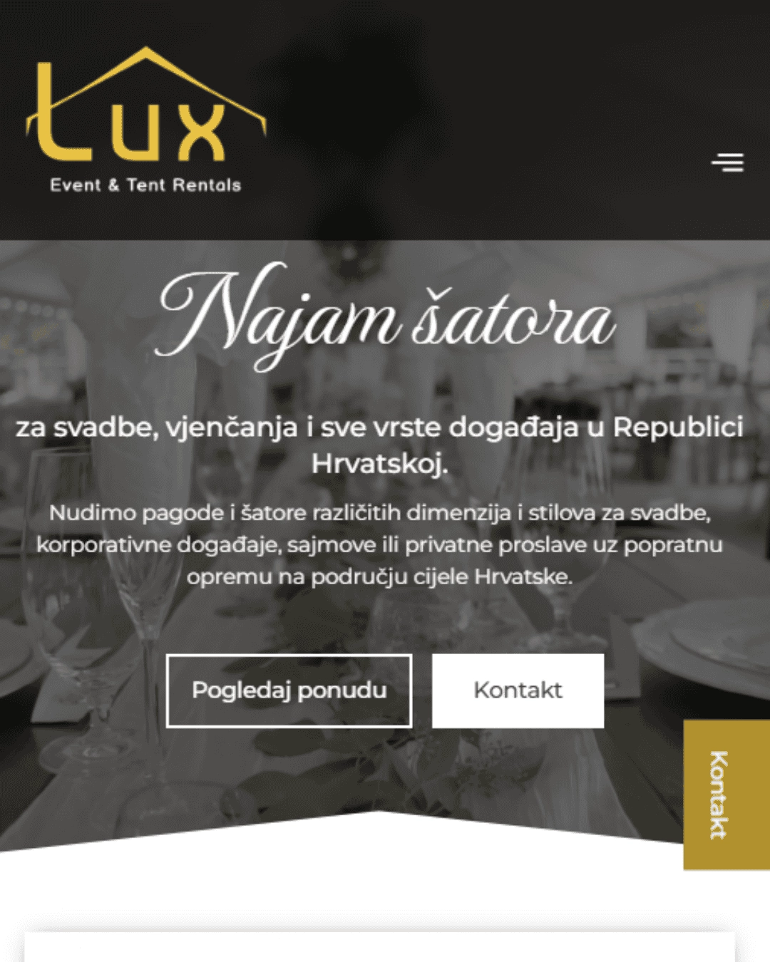 Lux Satori web stranica - detalji stranice